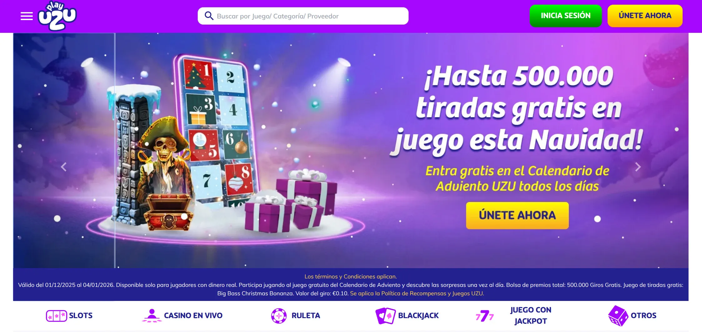 PlayUZU Casino Sin Rollover Legal