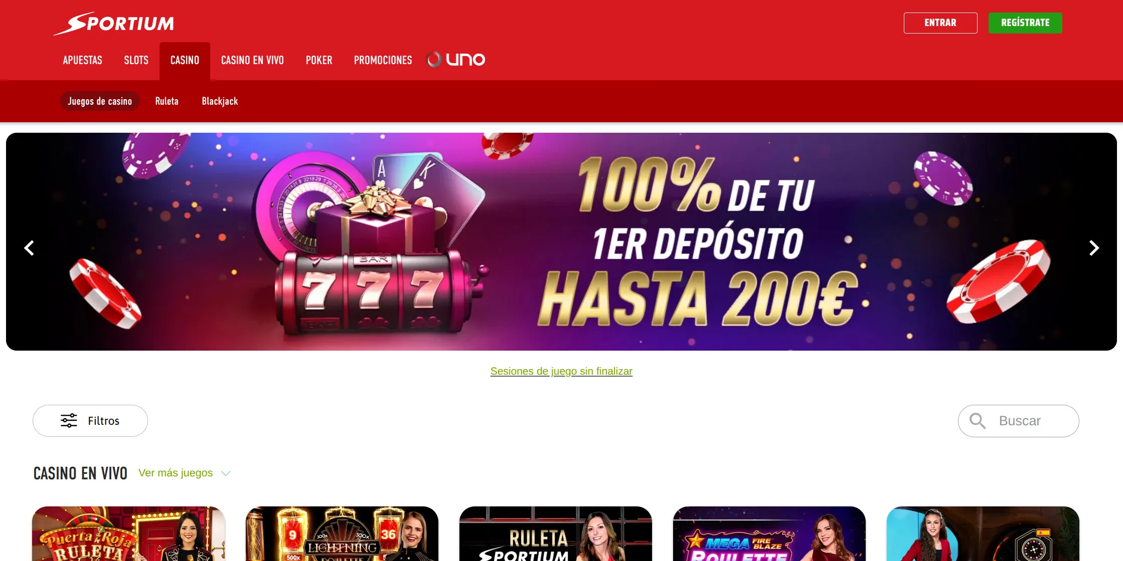 Sportium Casino Legal España